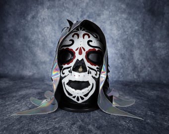 Authentic Mexican Lucha Libre Mask | Handmade Luchador Wrestling Costume, Cosplay Reaper