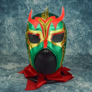 Authentic Mexican Lucha Libre Mask | Handmade Luchador Wrestling Mask | Pro Wrestling, Cosplay, Halloween Costume | The dragon