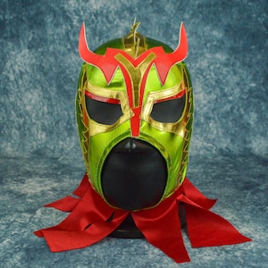Authentic Mexican Lucha Libre Mask | Handmade Luchador Wrestling Mask | Pro Wrestling, Cosplay, Halloween Costume | The dragon