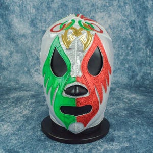 Máscara de lucha libre mexicana auténtica / Máscara de luchador hecha a mano / Lucha libre profesional, cosplay, disfraz de Halloween / Fantasma
