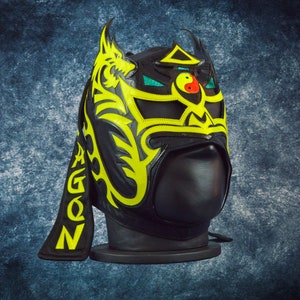 Authentic Mexican Lucha Libre Mask | Handmade Luchador Wrestling Mask | Pro Wrestling, Cosplay, Halloween Costume | Dragon