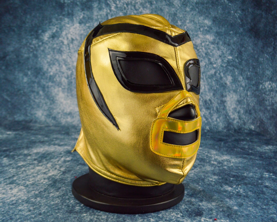El Mascarita Golden Luchador Mask Mexican Wrestling Mask Lucha - Etsy