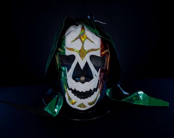 Authentic Mexican Lucha Libre Mask | Handmade Luchador Wrestling Costume, Cosplay Reaper