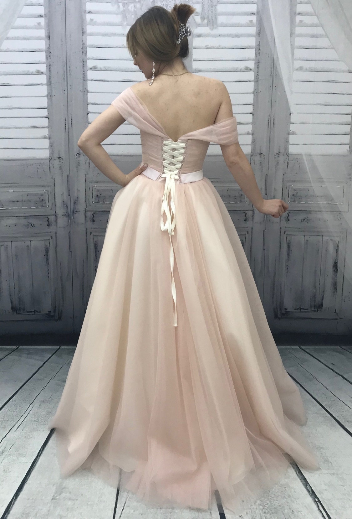 Princess Ball Gown Boho Ball Gown Blush Ball Gown Ball Gown Etsy