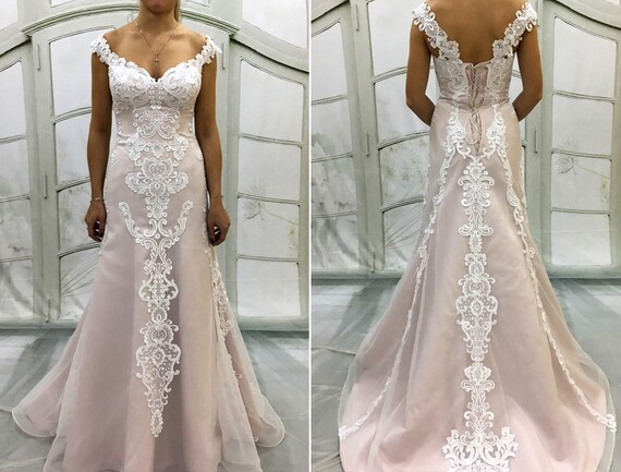 blush wedding dress for sale