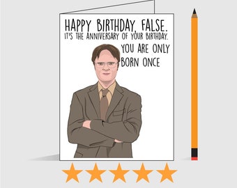the office birthday card etsy the office birthday cards