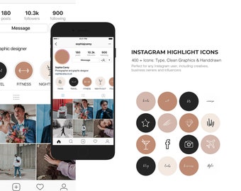 Earth Tones Instagram Story Highlights | Clean Icons, Hand Drawn Icons, Type Icons | For Creatives, Business Owners, Influencers and More