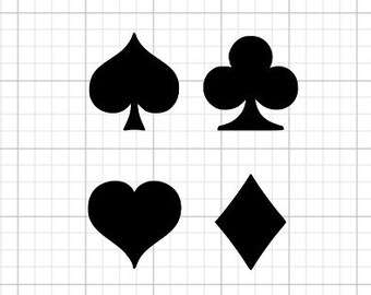 Card Suit Decal Hearts Spades Clubs Diamonds