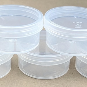 BULK 6 Ounces Clear Plastic Containers with Clear 89mm Screw Top Lids