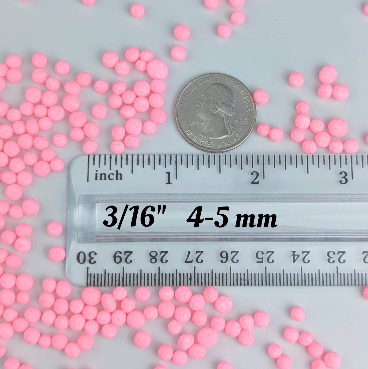 10g Pastel 2-3.5mm White Foam Beads for Slime Individual Bags