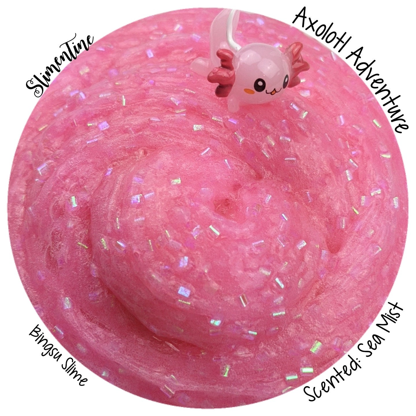 Bingsu Slime Sparkling Sunset SCENTED clear bingsu bead crunchy ASMR With  cat Charm