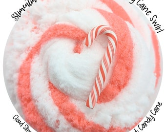 Candy Cane Swirl Cloud Slime ~Scented~