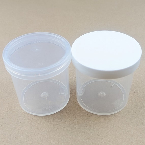 Plastic Transparent Round Storage Box, Slime Container With Lids