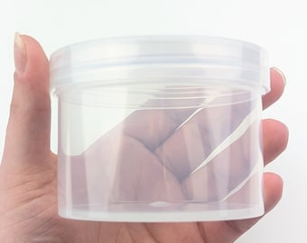 Single 8 Ounce Clear Plastic Container with Clear 89mm Screw Top Lid