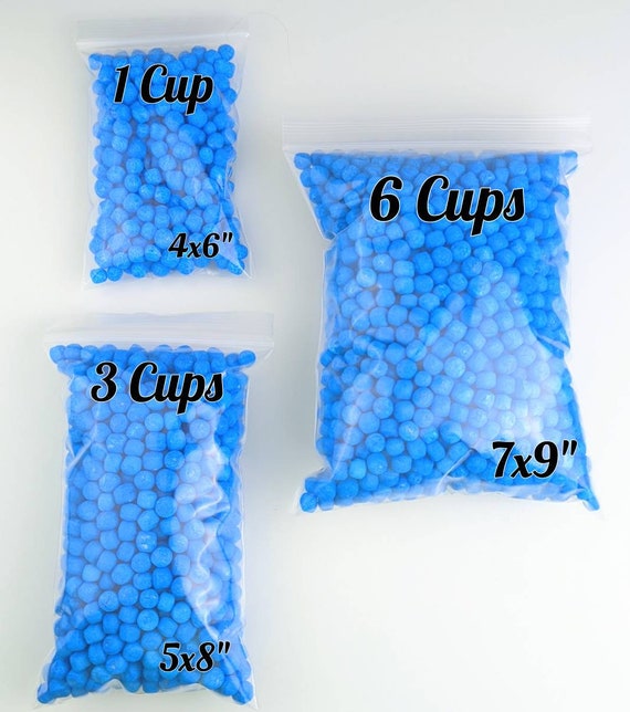 Blue Marshmallow Foam Beads 