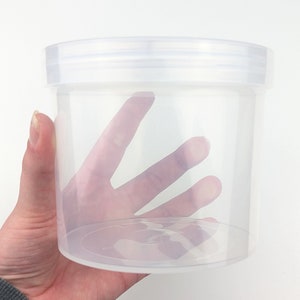 Single 32 Ounce Clear Plastic Container with Clear 120mm Screw Top Lid