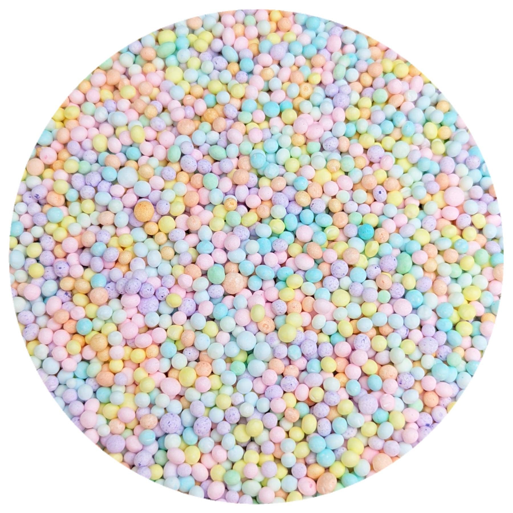 Pastel Foam Beads for Slime, 2.5mm to 3.5mm, Craft Supplies