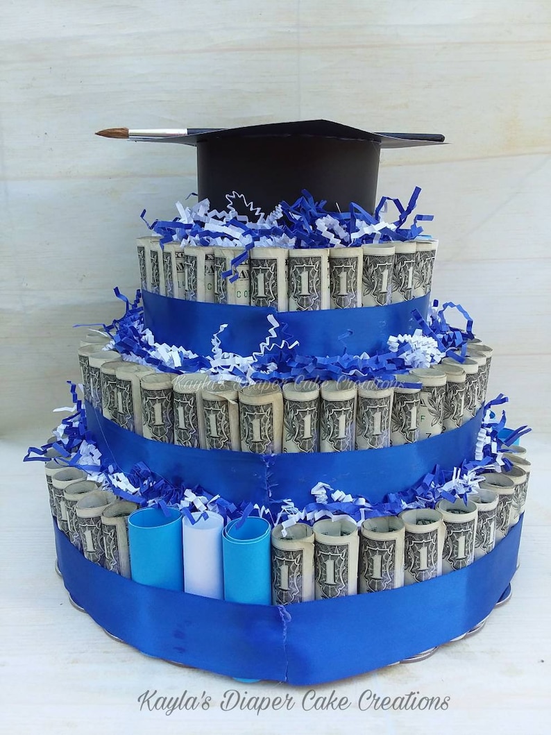 Graduation money cake unique graduation gift college Etsy