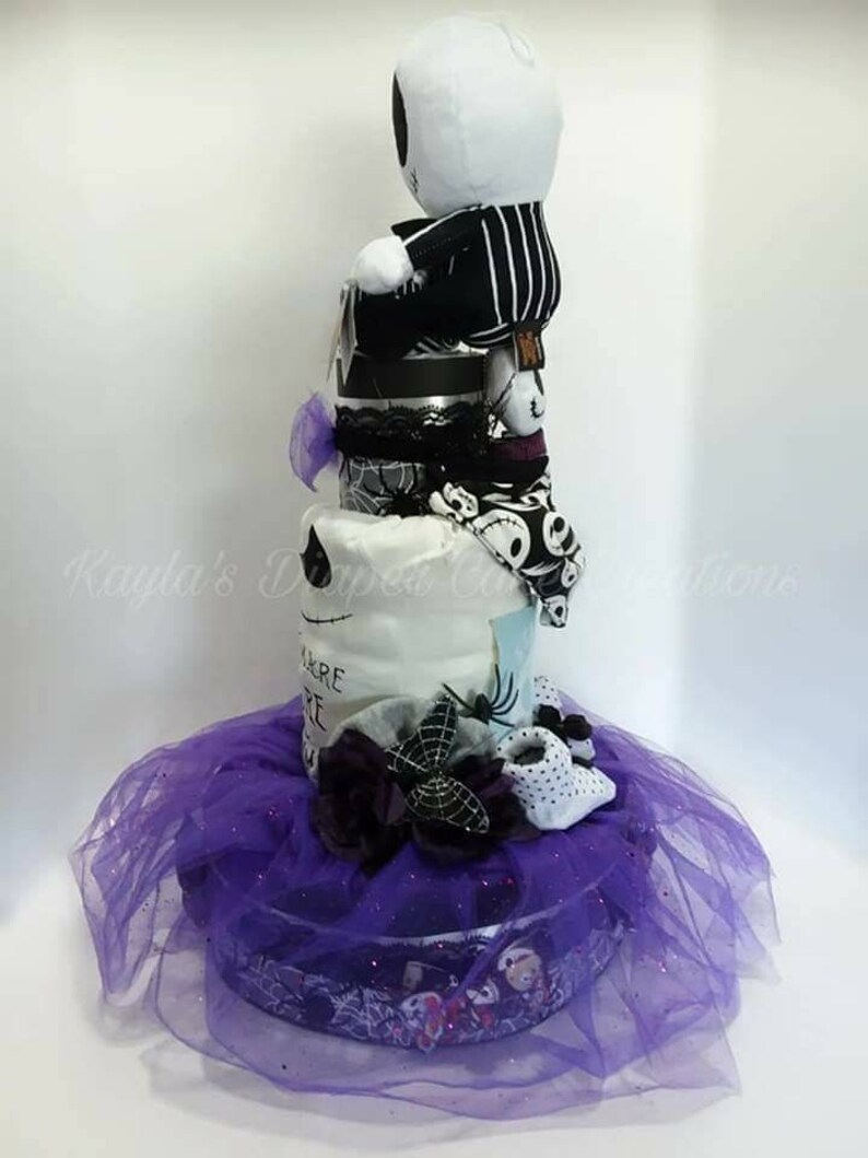 Nightmare Before Christmas Diaper Cake Jack Skellington Baby Shower Pregnant Sally Tim Burton
