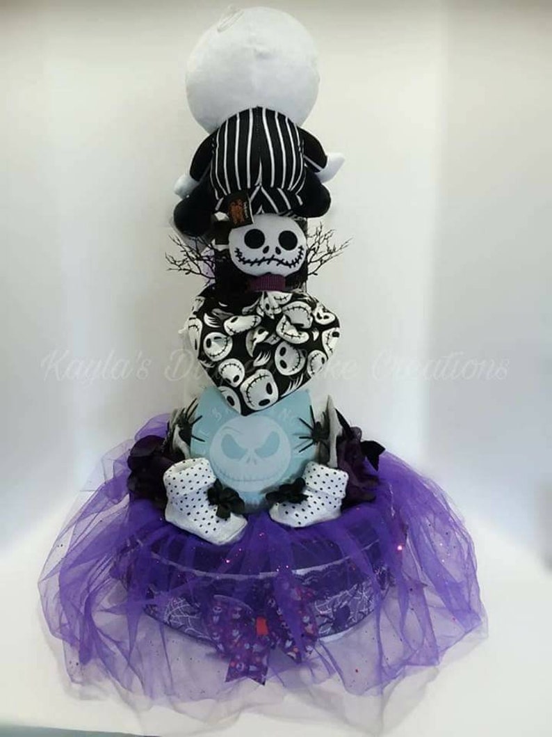 Nightmare Before Christmas Diaper Cake Jack Skellington Baby Shower Pregnant Sally Tim Burton