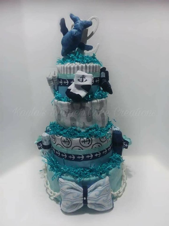 nautical diaper cake