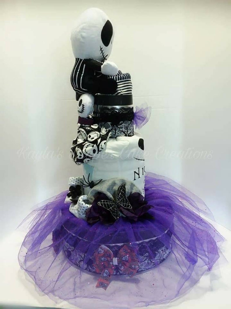 Nightmare Before Christmas Diaper Cake Jack Skellington Baby Shower Pregnant Sally Tim Burton