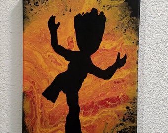 Baby groot dancing decal, Dancing baby groot sticker