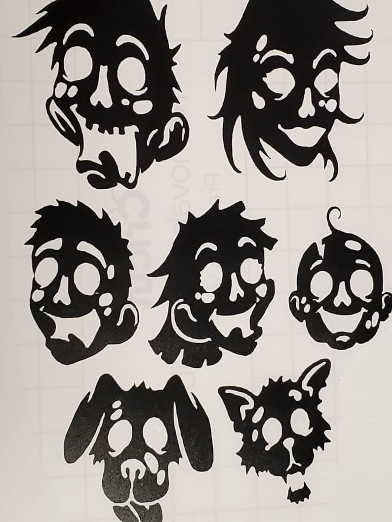 Zombie heads Zombie head family vinyl decals Zombies, Family of Zombie head vinyl decals