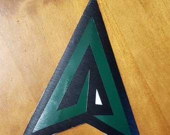 Green Arrow, Green Arrow decal, Green Arrow Emblem Sticker, Green Arrow Fangirl decal, Green arrow Fanboy decal