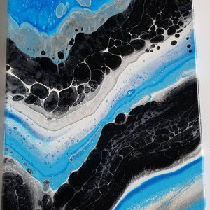 Blue Dream, Blue Dream Fluid 11x14 Canvas, Bubbly Blue Dream,
