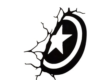 CAPTAIN America's Shield Icon Logo Vinyl Decal Sticker - Etsy