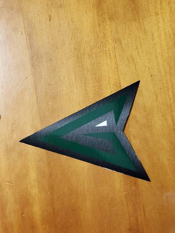 Green Arrow Green Arrow Decal Green Arrow Emblem Sticker - Etsy