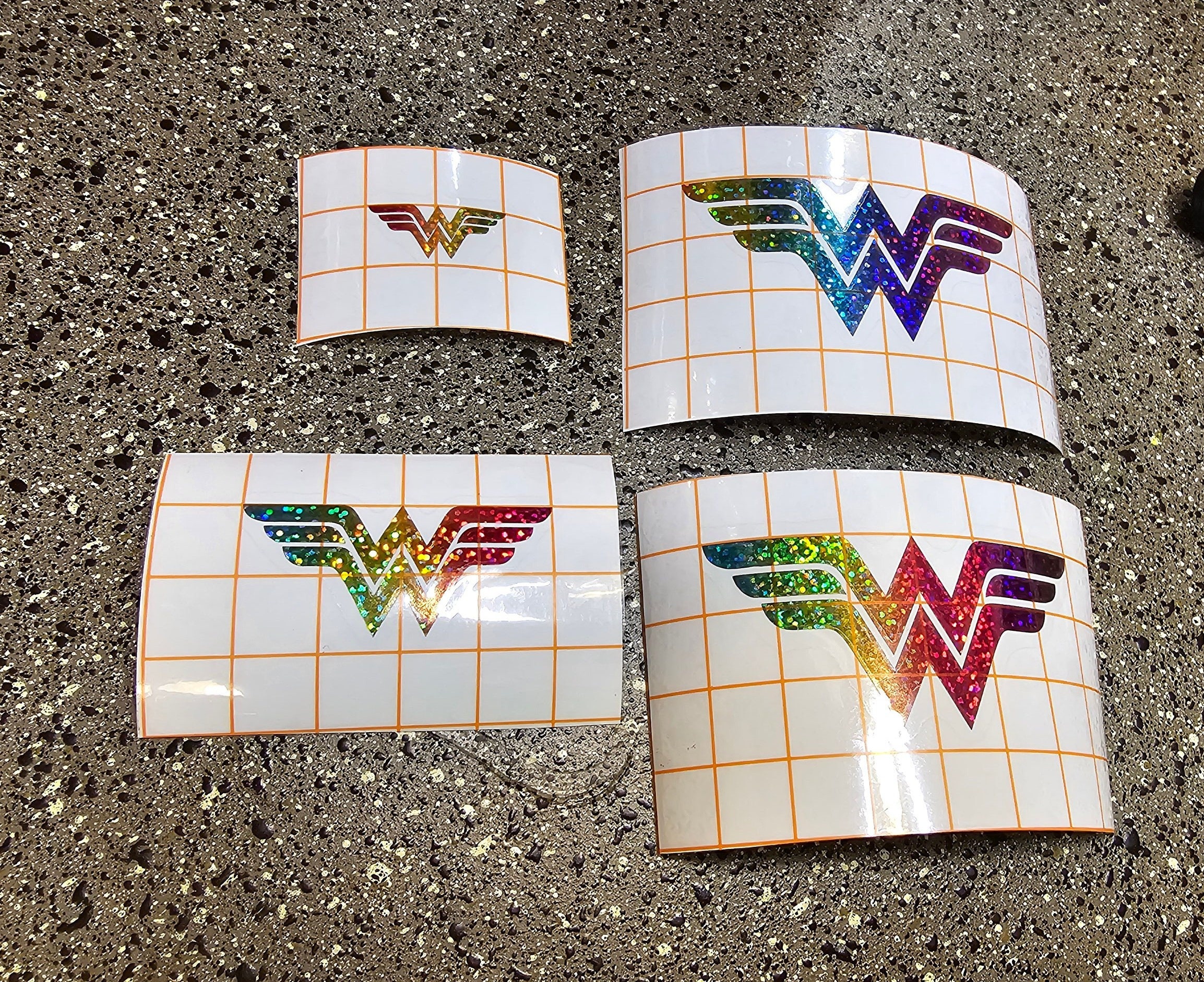 Holographic Wonder Decal, Rainbow Wonder Decal, Holographic Woman Decal