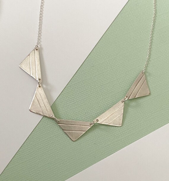 Etsy triangle necklace best sale