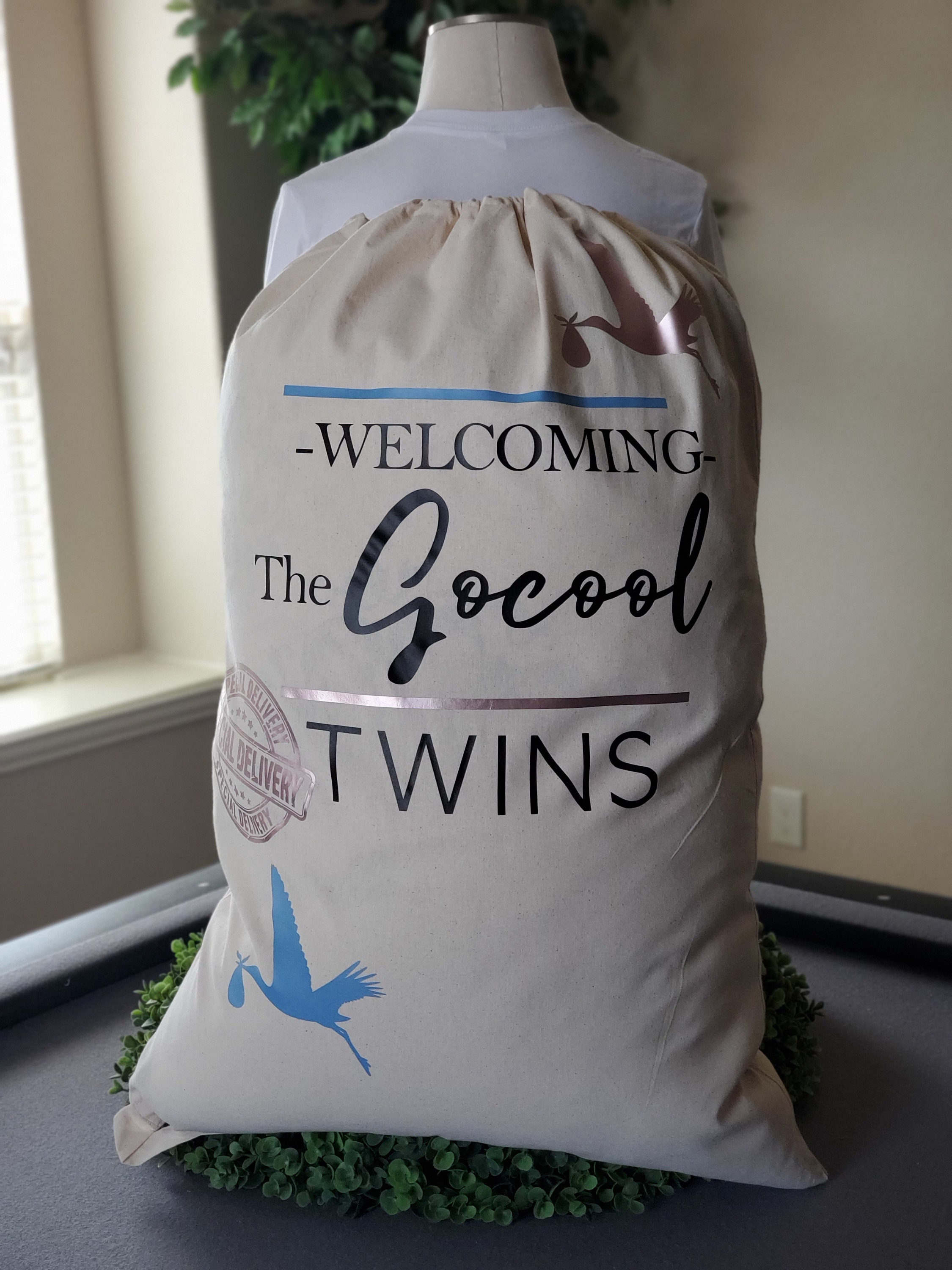 Newborn Giant Canvas Gift Bag baby shower gift bag Baby Gift bag Gift