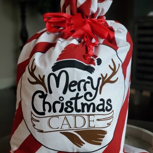 Personalized Santa Sack Christmas Sack Christmas Santa Bag,Santa bag Custom Santa Tote Christmas Gift Bag Jumbo Size Bag Kid Family Children