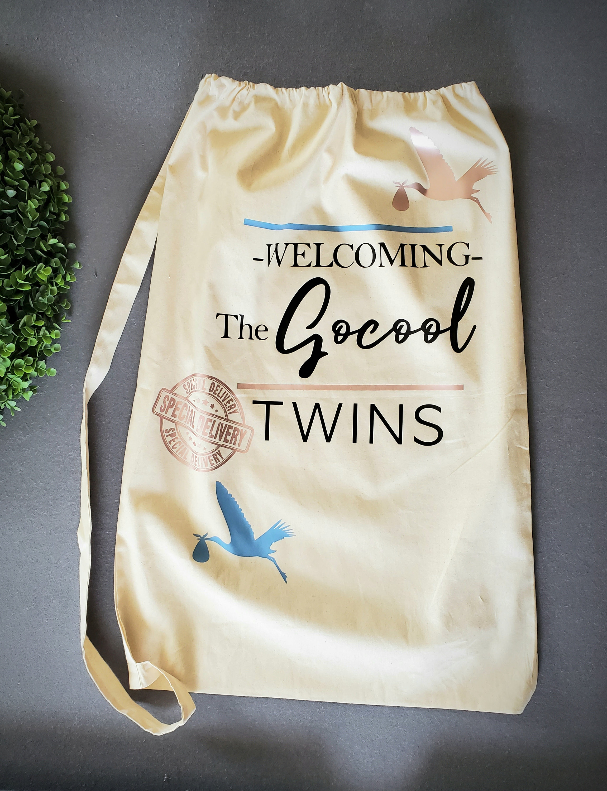 Newborn Giant Canvas Gift Bag baby shower gift bag Baby Gift bag Gift