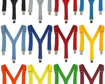 Farbauswahl Elastische Hosenträger für Herren Perfektes Geschenk für Männer Verstellbare, robuste und stilvolle Suspenders für jeden Anlass