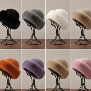 Pelzmütze aus Kunstfell – Luxuriöse Wintermütze Damen – Warme Fake Fur Mütze - Hochwertige Fellmütze Winter - Stylische Mütze - Russian Look