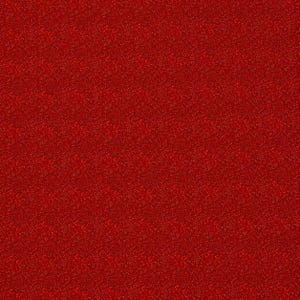 May include: A close-up shot of a textured, red fabric. The material has a slightly uneven surface, with tiny, dark flecks scattered throughout. The overall appearance is a deep, rich red.