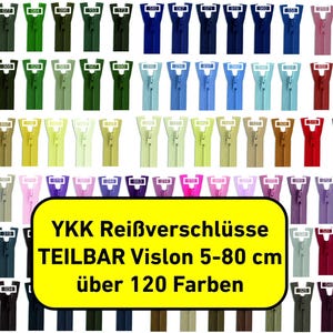 Zamek błyskawiczny Vislon Plastic YKK #5 do kurtek, wysokiej jakości zamek błyskawiczny, różne kolory i rozmiary