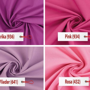 Plain cotton fabric heather from Swafing, plain colors, plain, STANDARD 100 by OEKO-TEX®, sold by the meter from 50 cm image 4