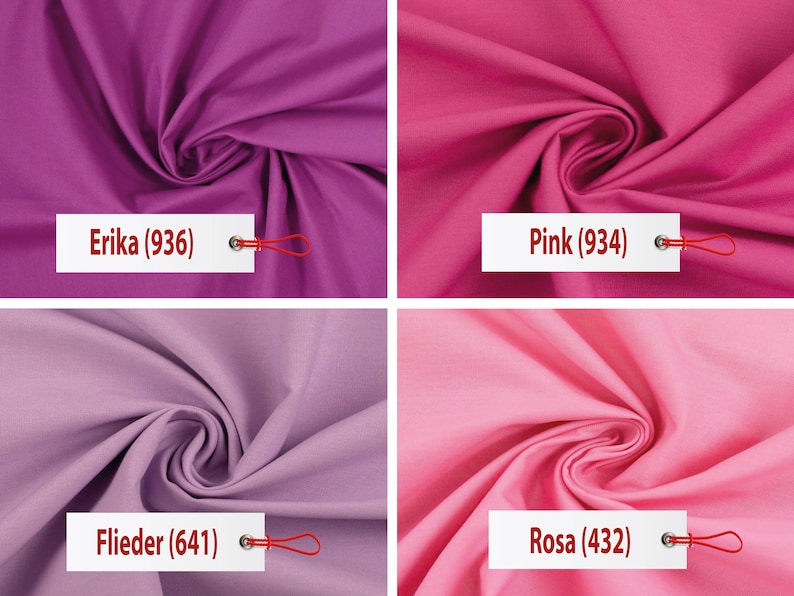 Plain cotton fabric heather from Swafing, plain colors, plain, STANDARD 100 by OEKO-TEX®, sold by the meter from 50 cm image 4