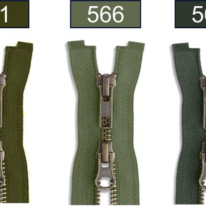 YKK 2-vägs metalldragkedja med separerande dragkedja #5 11-80 cm Original YKK för jackor, rockar, parkas, hoodies, olika färger bild 3