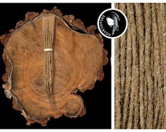 5 Dreadlock Dread Extensions Hellbraun 25-30cm Länge ø 4-6mm aus qualitativ hohen europäischen Schnittzöpfen in Handarbeit hergestellt