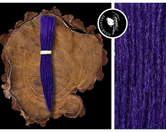 Dreadlock Dread Extensions in der Farbe Lila 20-25cm ø 4-6mm aus qualitativ hohen europäischen Schnittzöpfen in Handarbeit hergestellt