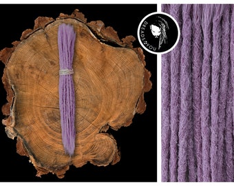 Dreadlock Dread Extensions in the color lilac 20-25 cm ø 4-6 mm made by hand from high quality European cut braids