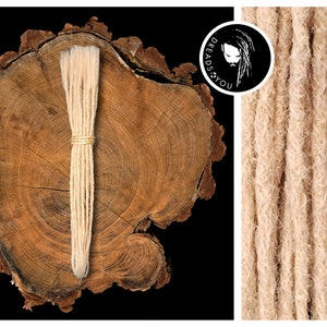 5 Dreadlock Dread Extensions Lichtblond 25-30cm Länge ø 4-6mm aus qualitativ hohen europäischen Schnittzöpfen in Handarbeit hergestellt Bild 1