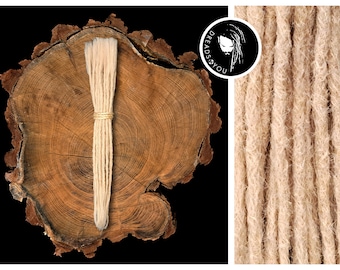 5 Dreadlock Dread Extensions Lichtblond 25-30cm Länge ø 4-6mm aus qualitativ hohen europäischen Schnittzöpfen in Handarbeit hergestellt