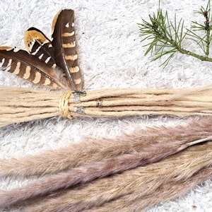 5 Dreadlock Dread Extensions Lichtblond 25-30cm Länge ø 4-6mm aus qualitativ hohen europäischen Schnittzöpfen in Handarbeit hergestellt Bild 2